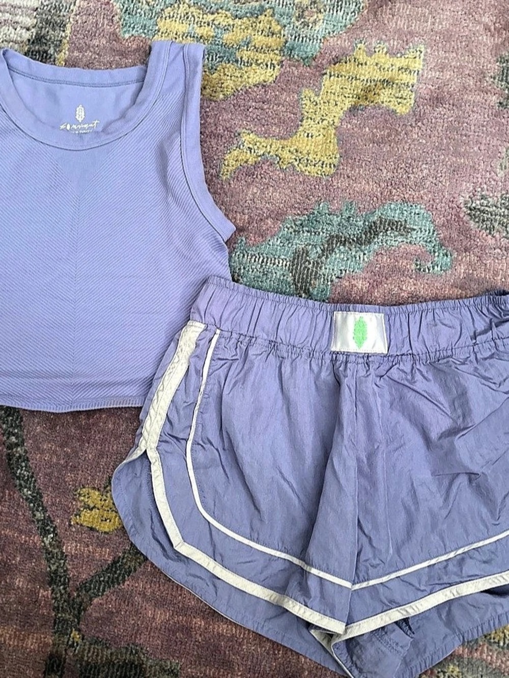 Free People Purple Athletic Two-Piece Set